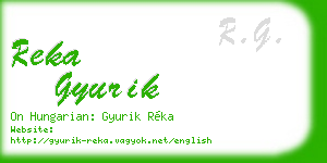 reka gyurik business card